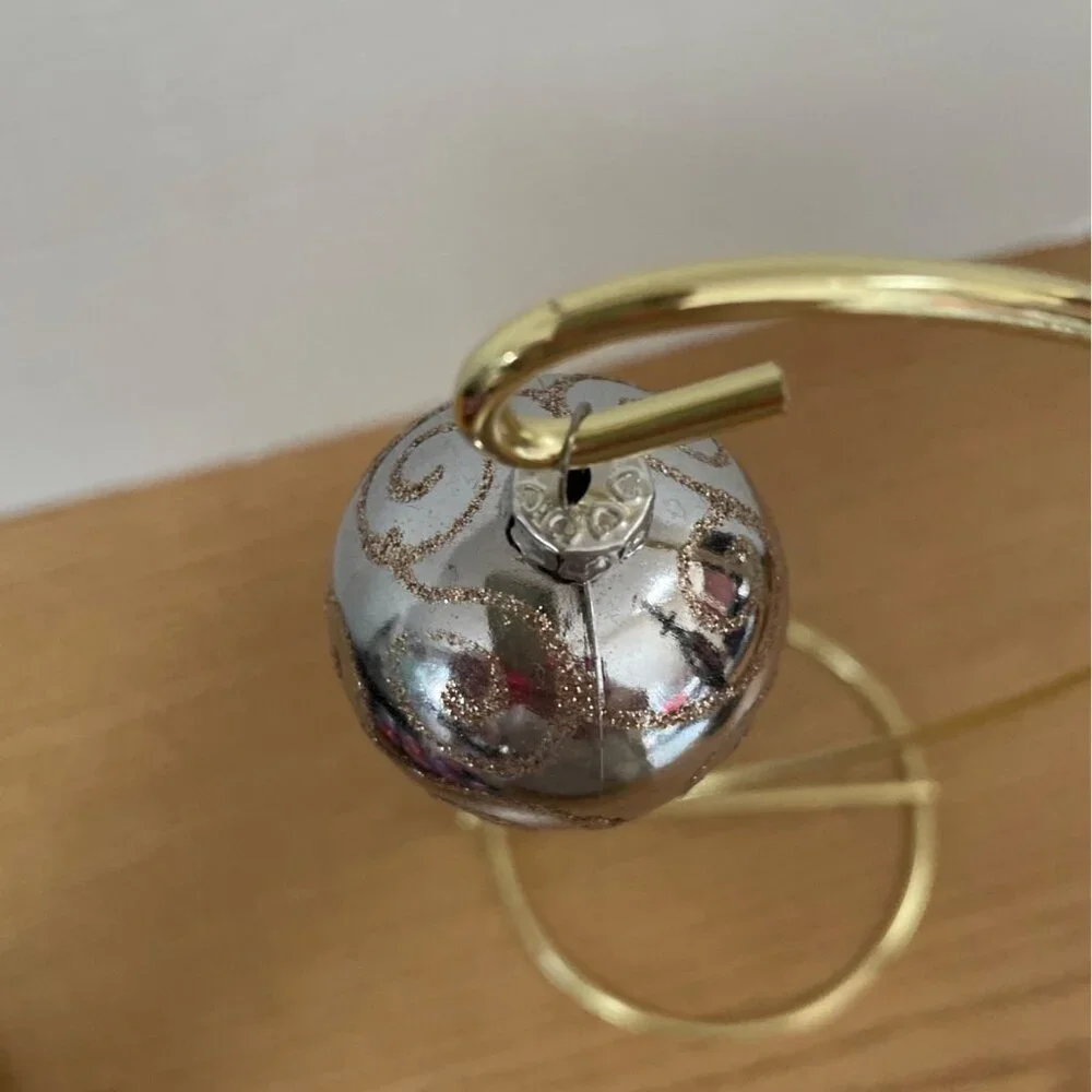 Rauch Glass Christmas Ornaments Snowflake Swirl Floral Designs 2 Inch Set of 12